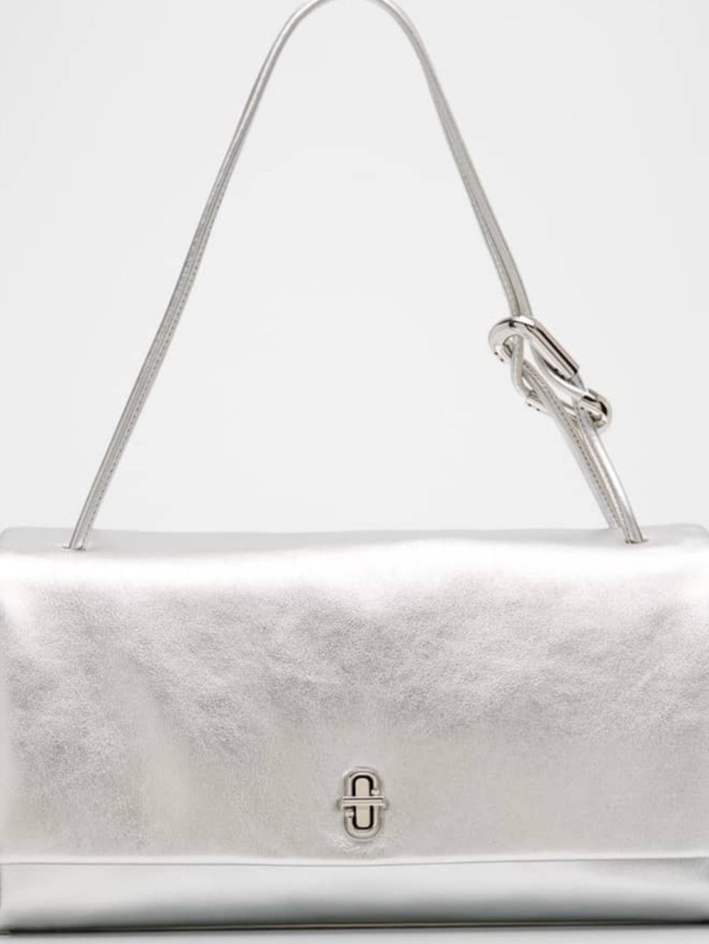 MARC JACOBS Metallic Leather Large Shoulder Bag.